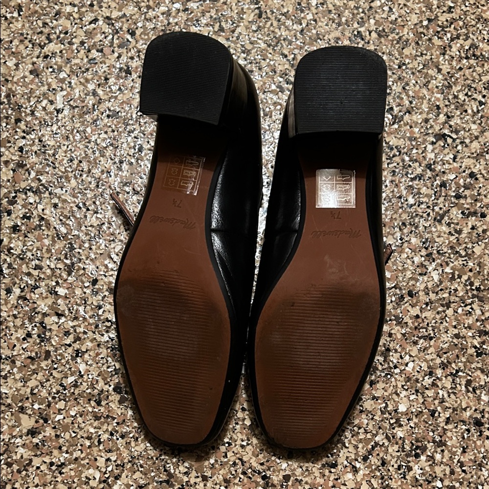 Madewell Nettie Heeled Mary Jane in Black Leather sz 7.5 Women - Picture 5 of 8
